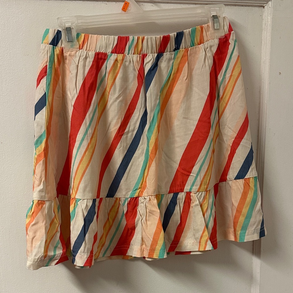Hurley Multicolor Striped A-Line Skirt